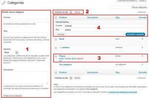 Categorias en WordPress